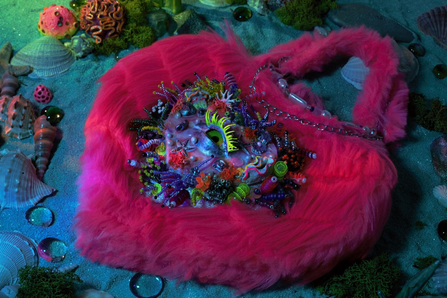 Luminous Ocean Eye Handbag