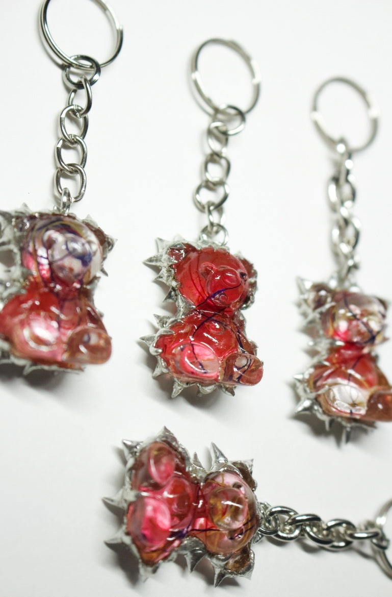 Transparent Anatomy Bear Charm / 1 PC