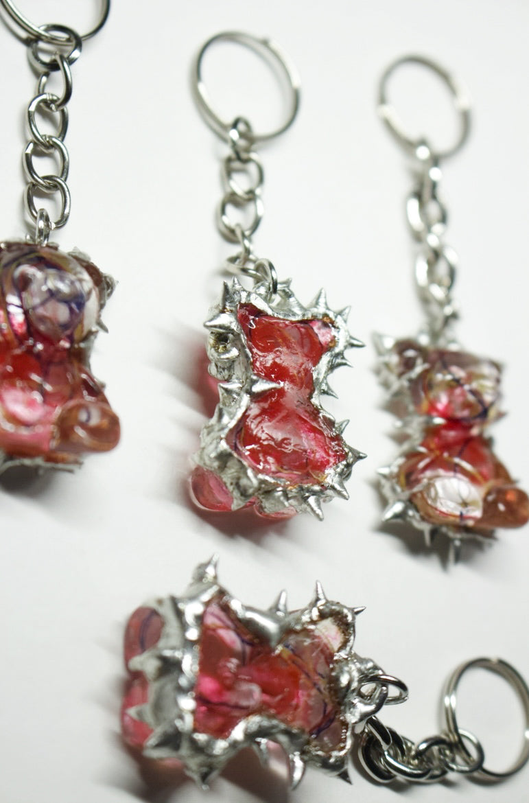 Transparent Anatomy Bear Charm / 1 PC