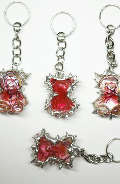 Transparent Anatomy Bear Charm / 1 PC