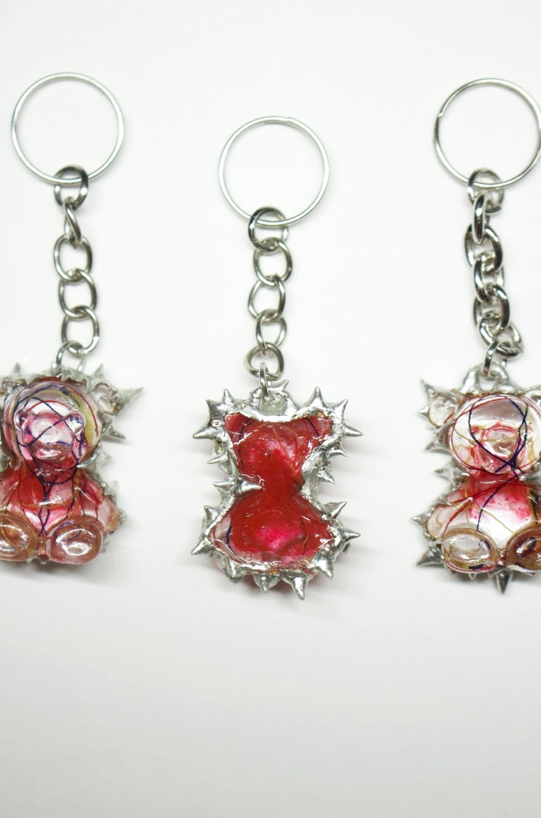 Transparent Anatomy Bear Charm / 1 PC