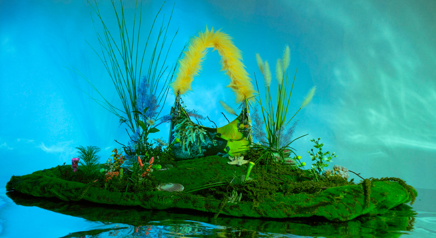 Aquatic Existence Blue/Yellow Purse