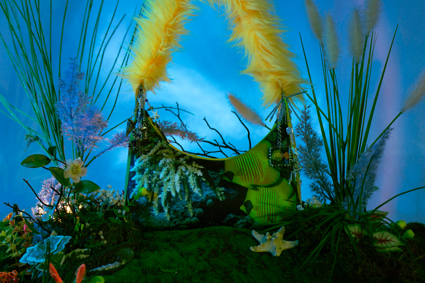 Aquatic Existence Blue/Yellow Purse