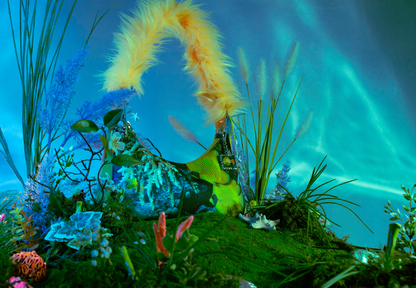 Aquatic Existence Blue/Yellow Purse